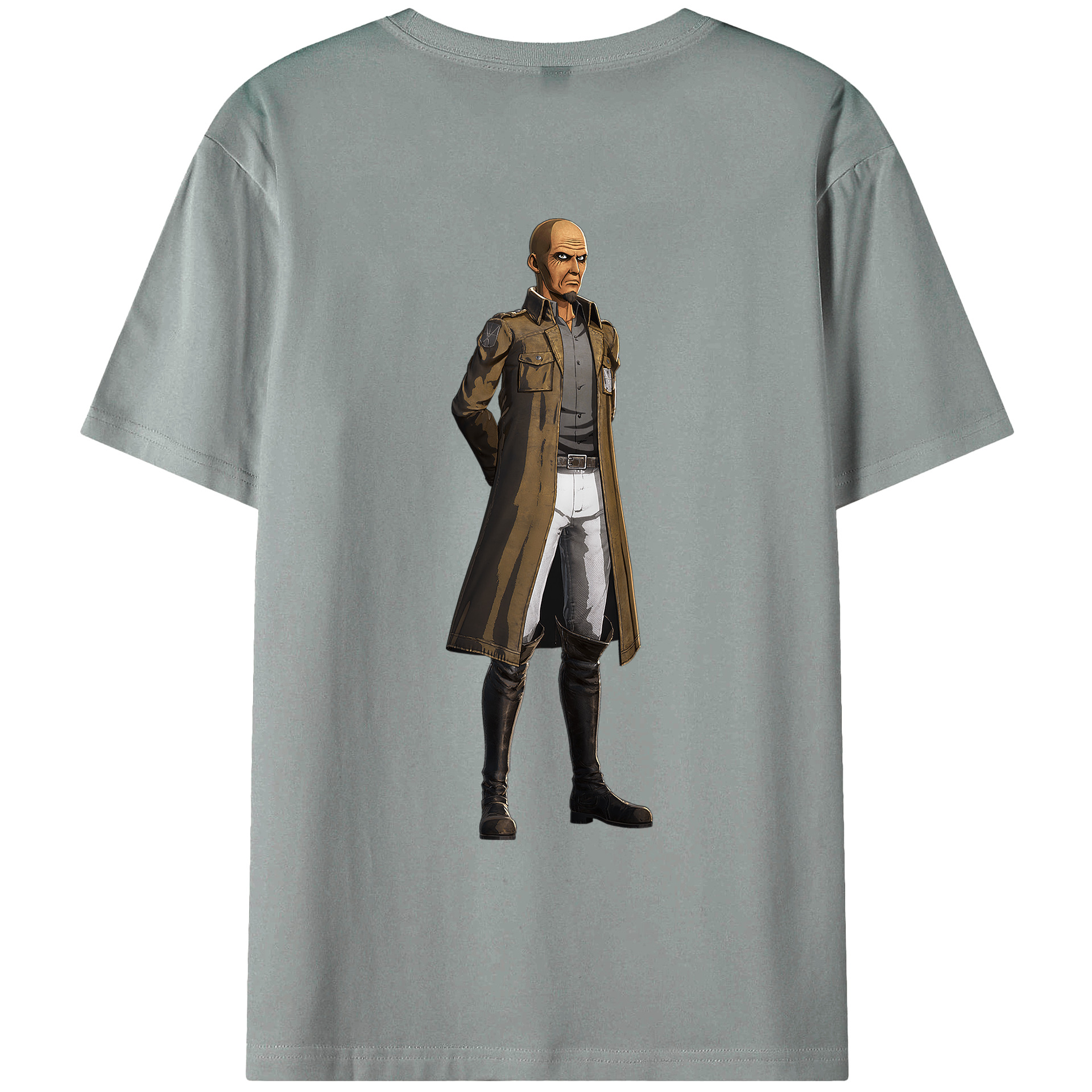 （画像用） 進撃の巨人 Attack on Titan 綿100％ メンズ半袖Tシャツ（バックプリント） 通気性